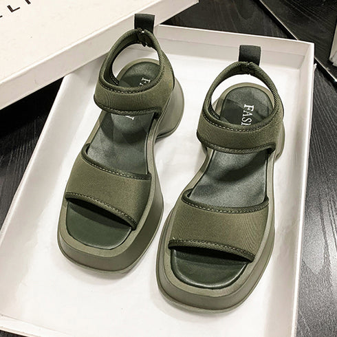 スポーツサンダル 厚底 ボリューム 韓国 レディース 夏 ベルトサンダル 太ヒールサンダル 美脚 新作 人気 カジュアル 履きやすい 疲れない おしゃれ 99GYXC-054