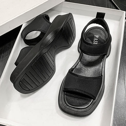 スポーツサンダル 厚底 ボリューム 韓国 レディース 夏 ベルトサンダル 太ヒールサンダル 美脚 新作 人気 カジュアル 履きやすい 疲れない おしゃれ 99GYXC-054