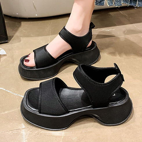 スポーツサンダル 厚底 ボリューム 韓国 レディース 夏 ベルトサンダル 太ヒールサンダル 美脚 新作 人気 カジュアル 履きやすい 疲れない おしゃれ 99GYXC-054