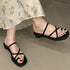 トングサンダル ローヒール ストラップ夏 レディース 韓国風 ミュール ビーチサンダル 親指リング スクエアトゥ靴 歩きやすい 大人可愛い おしゃれ きれいめ 99GYXC-055