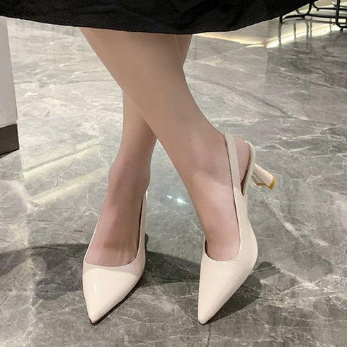 パンプス ポインテッドトゥ 太ヒール レディース 靴 ミドルヒール 合皮 履きやすい 美脚 きれいめ カジュアル おしゃれ 疲れにくい 大人 通勤 オフィス 99GYXC-066