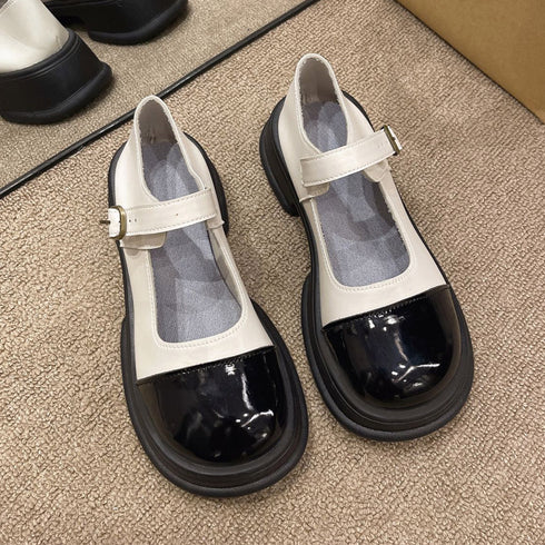 厚底ローファー レディース 韓国 学院風 ドレスシューズ 美脚 厚底靴 レザー調 可愛い 通学 疲れにくい 歩きやすい おしゃれ 快適 ボリュームソール 99GYXC-068