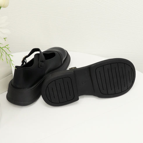 厚底ローファー レディース 韓国 学院風 ドレスシューズ 美脚 厚底靴 レザー調 可愛い 通学 疲れにくい 歩きやすい おしゃれ 快適 ボリュームソール 99GYXC-068