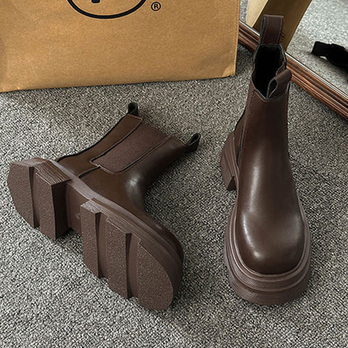 サイドゴアブーツ ショートブーツ 厚底 レディース ワークブーツ 美脚 ショート丈 カジュアル 疲れにくい 歩きやすい 靴 楽チン 通学 おしゃれ 秋冬 99GYXC-073