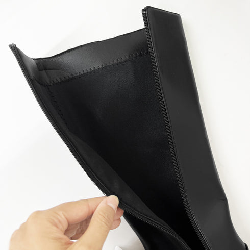 ロングブーツ 美脚ブーツ レディース チャンキーヒール ニーハイブーツ 膝下 ボリューム感 大人 オルチャン きれいめ シンプル 秋冬 人気 疲れにくい 韓国 99GYXC-075