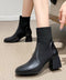 ショートブーツ レディース ブーティー シューズ 太ヒール 靴 スクエアトゥ ショート丈 秋冬 ワークブーツ オルチャン 疲れない おしゃれ ストレッチ 99GYXC-076