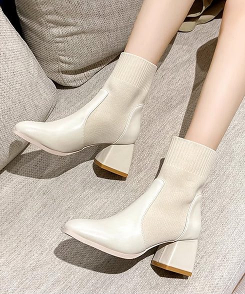 ショートブーツ レディース ブーティー シューズ 太ヒール 靴 スクエアトゥ ショート丈 秋冬 ワークブーツ オルチャン 疲れない おしゃれ ストレッチ 99GYXC-076
