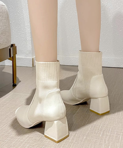 ショートブーツ レディース ブーティー シューズ 太ヒール 靴 スクエアトゥ ショート丈 秋冬 ワークブーツ オルチャン 疲れない おしゃれ ストレッチ 99GYXC-076