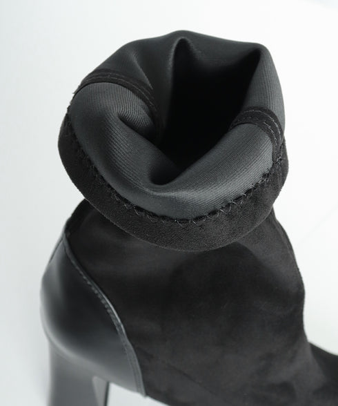 ショートブーツ ブーティー 秋冬 レディースシューズ 太ヒール ポインテッドトゥ 美脚 歩きやすい オフィスカジュアル きれいめ 上品 大人女性 99GYXC-082