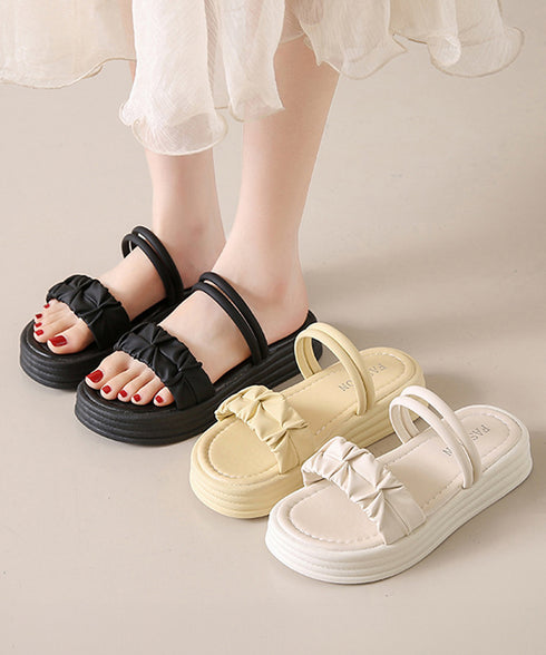 ストラップサンダル 厚底 ミュール レディース コンフォート スリッパ 美脚夏 ボリュームソール カジュアル おしゃれ 大人可愛い フェミニン 疲れない靴 99GYXC-083