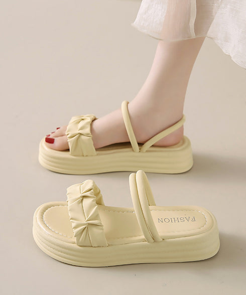 ストラップサンダル 厚底 ミュール レディース コンフォート スリッパ 美脚夏 ボリュームソール カジュアル おしゃれ 大人可愛い フェミニン 疲れない靴 99GYXC-083