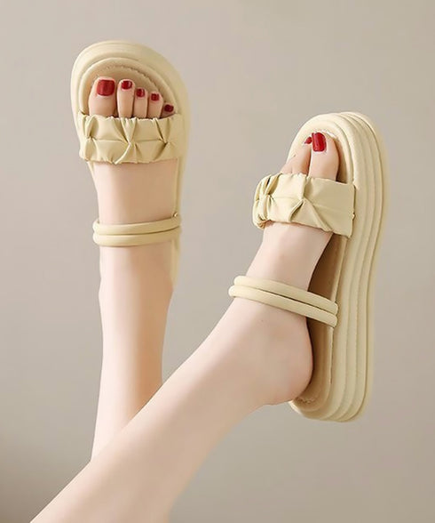 ストラップサンダル 厚底 ミュール レディース コンフォート スリッパ 美脚夏 ボリュームソール カジュアル おしゃれ 大人可愛い フェミニン 疲れない靴 99GYXC-083