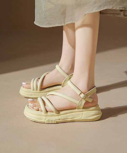 厚底サンダル ストラップ靴 夏 韓国風 レディース サマー美脚サンダル スポサン 厚底ソール 疲れない 人気 おしゃれ 大人可愛い カジュアル きれいめ 99GYXC-084