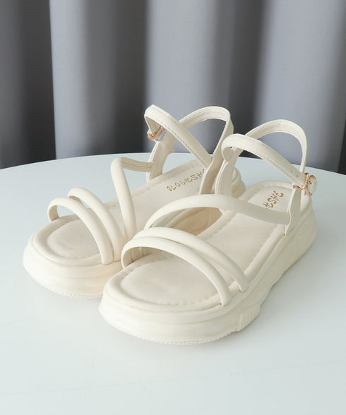 厚底サンダル ストラップ靴 夏 韓国風 レディース サマー美脚サンダル スポサン 厚底ソール 疲れない 人気 おしゃれ 大人可愛い カジュアル きれいめ 99GYXC-084