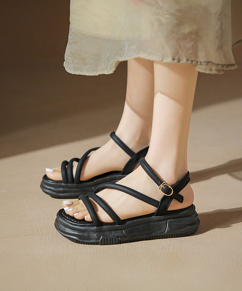 厚底サンダル ストラップ靴 夏 韓国風 レディース サマー美脚サンダル スポサン 厚底ソール 疲れない 人気 おしゃれ 大人可愛い カジュアル きれいめ 99GYXC-084