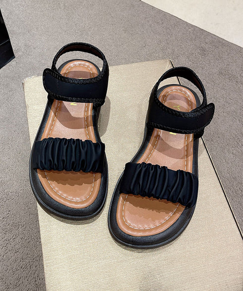 厚底 スポーツサンダル 美脚 夏靴韓国風 レディース ギャザー ベルトサンダル マジックテープ 履きやすい カジュアルシンプル コンフォート 疲れない靴 海ビーチ 99GYXC-085