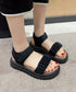 厚底 スポーツサンダル 美脚 夏靴韓国風 レディース ギャザー ベルトサンダル マジックテープ 履きやすい カジュアルシンプル コンフォート 疲れない靴 海ビーチ 99GYXC-085