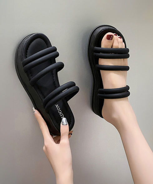 ミュールサンダル 厚底 ストラップ 夏靴 レディース 韓国風 痛くない 人気 サマースリッパ 新作 ビーチサンダル 無地 ガーリー 大人可愛い 海 トラベルくつ 99GYXC-086