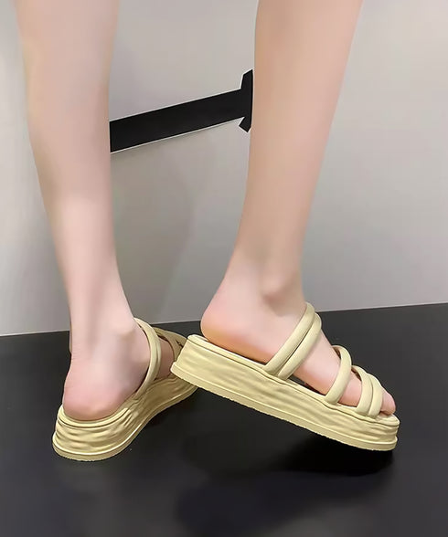 ミュールサンダル 厚底 ストラップ 夏靴 レディース 韓国風 痛くない 人気 サマースリッパ 新作 ビーチサンダル 無地 ガーリー 大人可愛い 海 トラベルくつ 99GYXC-086