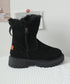 ファーブーツ 厚底 ショートブーツ 秋冬 レディース 裏起毛 ムートンブーツ あったか ワークブーツ 美脚 カジュアル 大人可愛い おしゃれ 通学 シンプル 靴 99GYXC-088