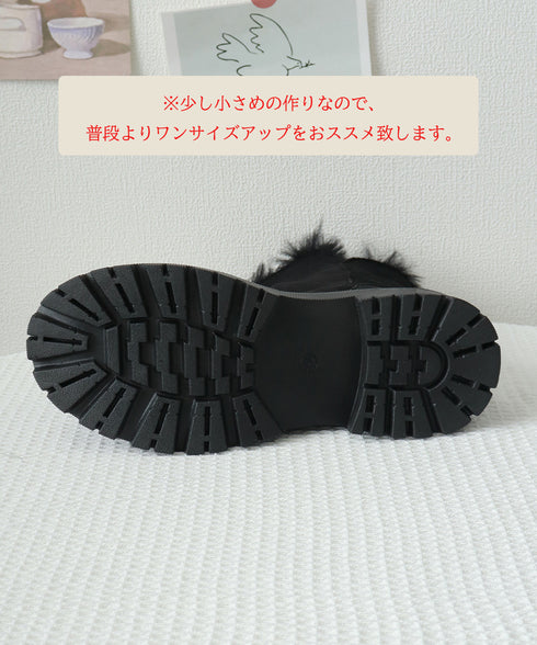 ファーブーツ 厚底 ショートブーツ 秋冬 レディース 裏起毛 ムートンブーツ あったか ワークブーツ 美脚 カジュアル 大人可愛い おしゃれ 通学 シンプル 靴 99GYXC-088