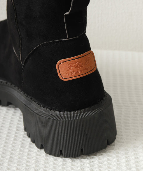 ファーブーツ 厚底 ショートブーツ 秋冬 レディース 裏起毛 ムートンブーツ あったか ワークブーツ 美脚 カジュアル 大人可愛い おしゃれ 通学 シンプル 靴 99GYXC-088