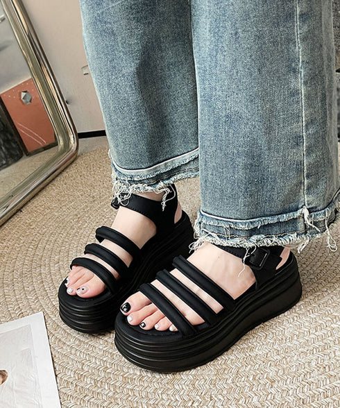 ストラップサンダル 厚底 美脚 夏くつ レディース フェミニン カジュアル おしゃれ 脚長 大人可愛い おしゃれ 海旅行 トラベル リゾート サマーサンダル 99GYXC-089