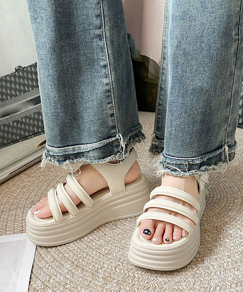 ストラップサンダル 厚底 美脚 夏くつ レディース フェミニン カジュアル おしゃれ 脚長 大人可愛い おしゃれ 海旅行 トラベル リゾート サマーサンダル 99GYXC-089