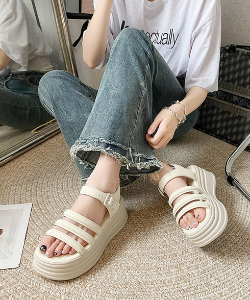 ストラップサンダル 厚底 美脚 夏くつ レディース フェミニン カジュアル おしゃれ 脚長 大人可愛い おしゃれ 海旅行 トラベル リゾート サマーサンダル 99GYXC-089