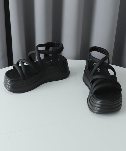 ストラップサンダル 厚底 韓国風 夏靴 レディースサンダル クロスベルト おしゃれ きれいめ セクシー 大人 可愛い 海旅行 トラベルシューズ 99GYXC-093