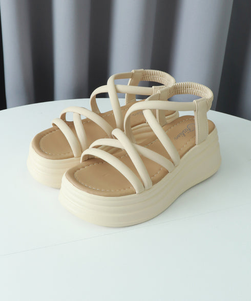 ストラップサンダル 厚底 韓国風 夏靴 レディースサンダル クロスベルト おしゃれ きれいめ セクシー 大人 可愛い 海旅行 トラベルシューズ 99GYXC-093