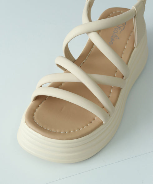 ストラップサンダル 厚底 韓国風 夏靴 レディースサンダル クロスベルト おしゃれ きれいめ セクシー 大人 可愛い 海旅行 トラベルシューズ 99GYXC-093