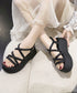 ストラップサンダル 厚底 韓国風 夏靴 レディースサンダル クロスベルト おしゃれ きれいめ セクシー 大人 可愛い 海旅行 トラベルシューズ 99GYXC-093