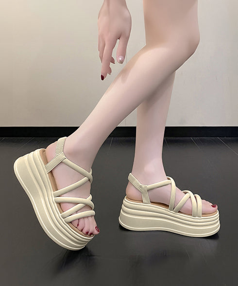 ストラップサンダル 厚底 韓国風 夏靴 レディースサンダル クロスベルト おしゃれ きれいめ セクシー 大人 可愛い 海旅行 トラベルシューズ 99GYXC-093