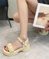 厚底サンダル レディース 韓国風 美脚 ストラップ コンフォート サンダル ボリュームソール 脚長 おしゃれ カジュアル 大人可愛い 海トラベル リゾート 99GYXC-094