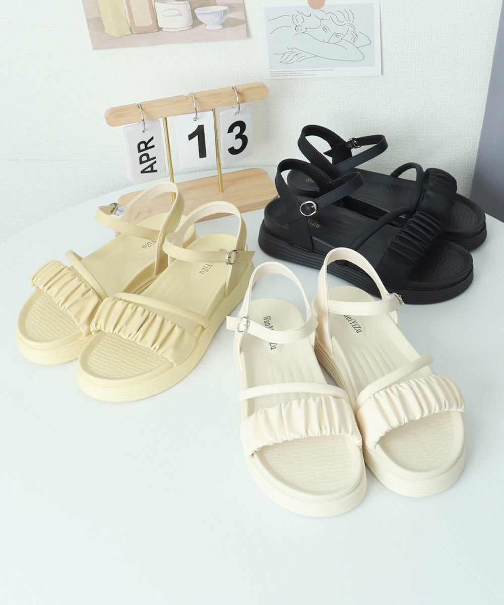 厚底サンダル レディース 美脚 夏靴