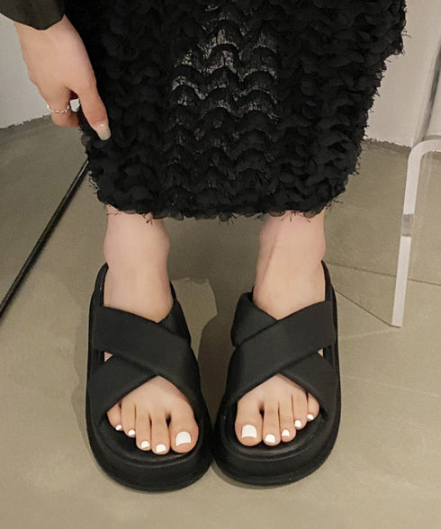 厚底サンダル スリッパ 美脚 夏 レディース クロスベルト コンフォート ビーチサンダル 美脚 歩きやすい おしゃれ きれいめ 大人 可愛い リゾート 99GYXC-096