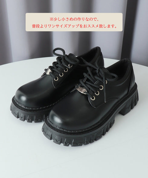 厚底 ローファー 編み上げ 韓国風 レディース マニッシュ ドレスシューズ レザー調 シンプル 歩きやすい カジュアル 大人 可愛い クラシック オルチャン 99GYXC-098