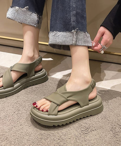 厚底サンダル クロスベルト 韓国 夏靴 レディース フラットソール コンフォートサンダル 美脚脚長 カジュアル おしゃれ 大人可愛い 海旅行 トラベル リゾート 99GYXC-099