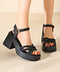 サンダル 厚底太ヒール クロスストラップ レディース 韓国風 スクエアトゥ チャンキーヒール アンクルベルト 人気 セクシー 大人きれいめ おしゃれ 旅行トラベル 99GYXC-100
