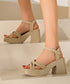 サンダル 厚底太ヒール クロスストラップ レディース 韓国風 スクエアトゥ チャンキーヒール アンクルベルト 人気 セクシー 大人きれいめ おしゃれ 旅行トラベル 99GYXC-100