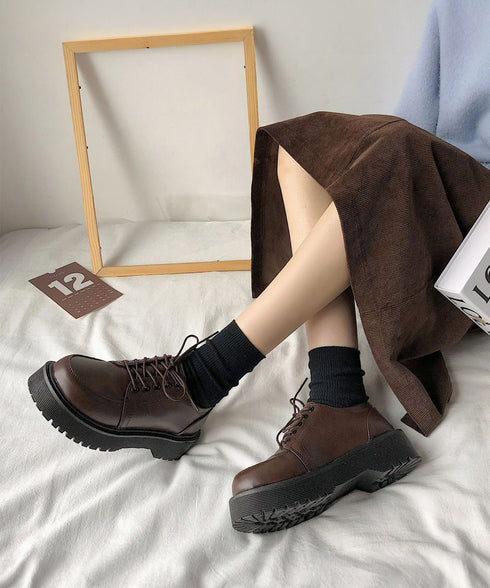 厚底ローファー レースアップ 美脚くつ レディース マニッシュ フラットシューズ おじ靴 通勤 通学 編み上げローファー 疲れない おしゃれ ドレスシューズ 99GYXC-104