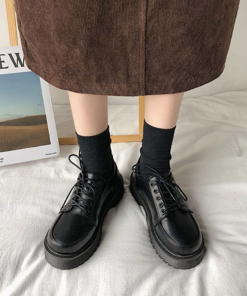 厚底ローファー レースアップ 美脚くつ レディース マニッシュ フラットシューズ おじ靴 通勤 通学 編み上げローファー 疲れない おしゃれ ドレスシューズ 99GYXC-104