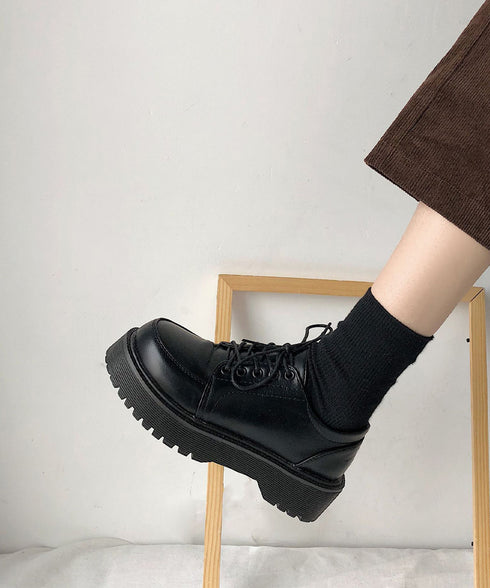 厚底ローファー レースアップ 美脚くつ レディース マニッシュ フラットシューズ おじ靴 通勤 通学 編み上げローファー 疲れない おしゃれ ドレスシューズ 99GYXC-104