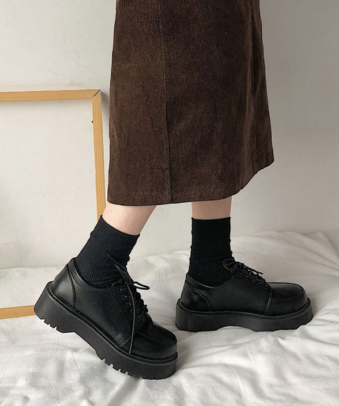 厚底ローファー レースアップ 美脚くつ レディース マニッシュ フラットシューズ おじ靴 通勤 通学 編み上げローファー 疲れない おしゃれ ドレスシューズ 99GYXC-104