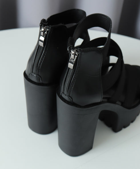 ハイヒールサンダル 厚底 ブーツサンダル レディース ストラップサンダル バックジップ 履きやすい おしゃれ セクシー 美脚 大人可愛い 海旅行 人気リゾートくつ 99GYXC-105