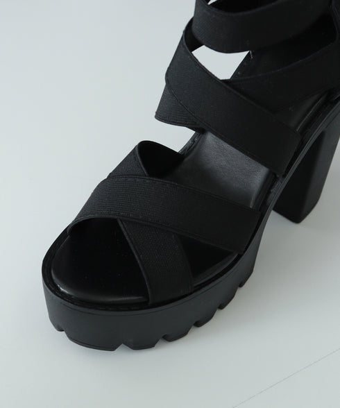 ハイヒールサンダル 厚底 ブーツサンダル レディース ストラップサンダル バックジップ 履きやすい おしゃれ セクシー 美脚 大人可愛い 海旅行 人気リゾートくつ 99GYXC-105