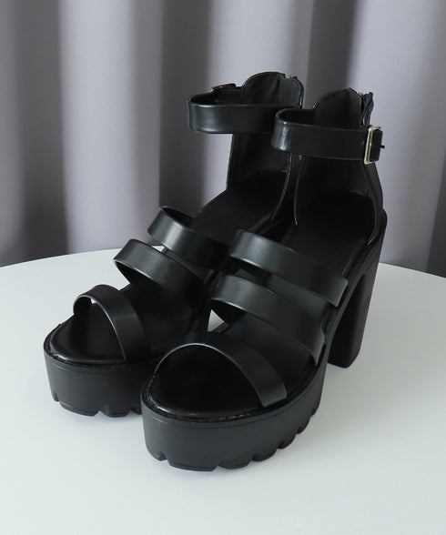 厚底ハイヒール サンダル レディース夏 太ヒール アンクルベルト 履きやすい セクシー 厚底ソール 美脚 脚長 大人 人気 オシャレ カジュアル 夏靴 新作 99GYXC-106