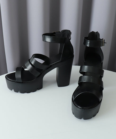 厚底ハイヒール サンダル レディース夏 太ヒール アンクルベルト 履きやすい セクシー 厚底ソール 美脚 脚長 大人 人気 オシャレ カジュアル 夏靴 新作 99GYXC-106