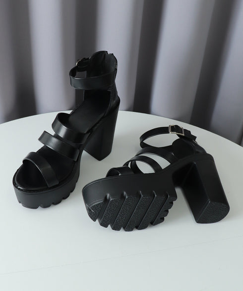 厚底ハイヒール サンダル レディース夏 太ヒール アンクルベルト 履きやすい セクシー 厚底ソール 美脚 脚長 大人 人気 オシャレ カジュアル 夏靴 新作 99GYXC-106